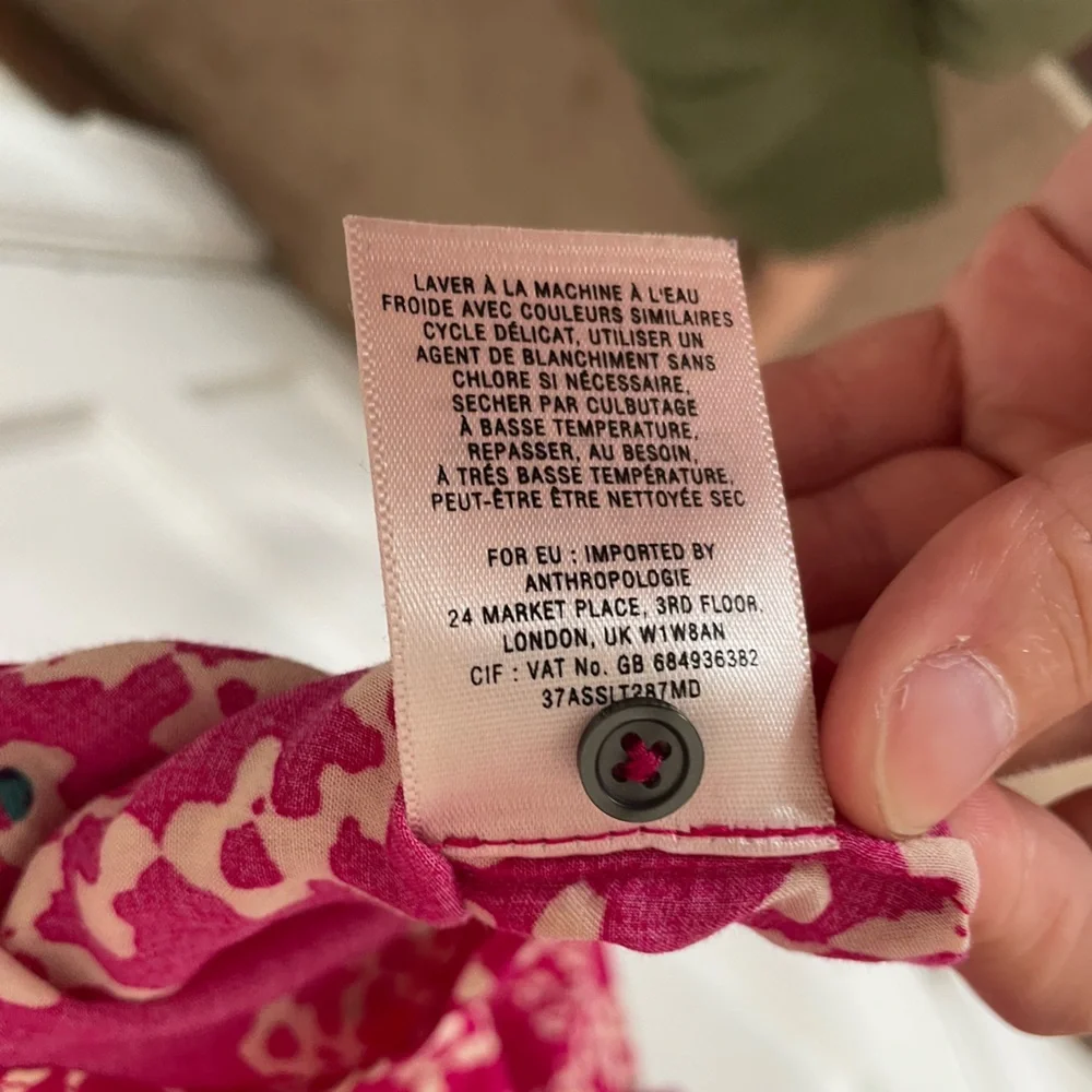 Anthropologie Maeve Pink and White Blouse - Picture 6 of 6